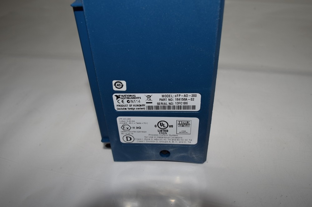 ^^ NATIONAL INSTRUMENTS MODEL CFP-AO-200 8-CH CURRENT OUTPUT MODULE (TRQ104)