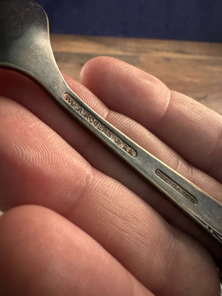 Wm A Rogers Silverplated Teaspoon Brittany Rose Pattern