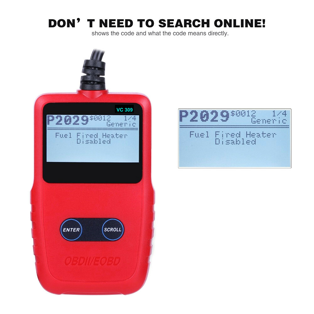 Auto Check Engine Battery Test OBD2 Scanner ODB2 Code Reader Car Diagnostic Tool
