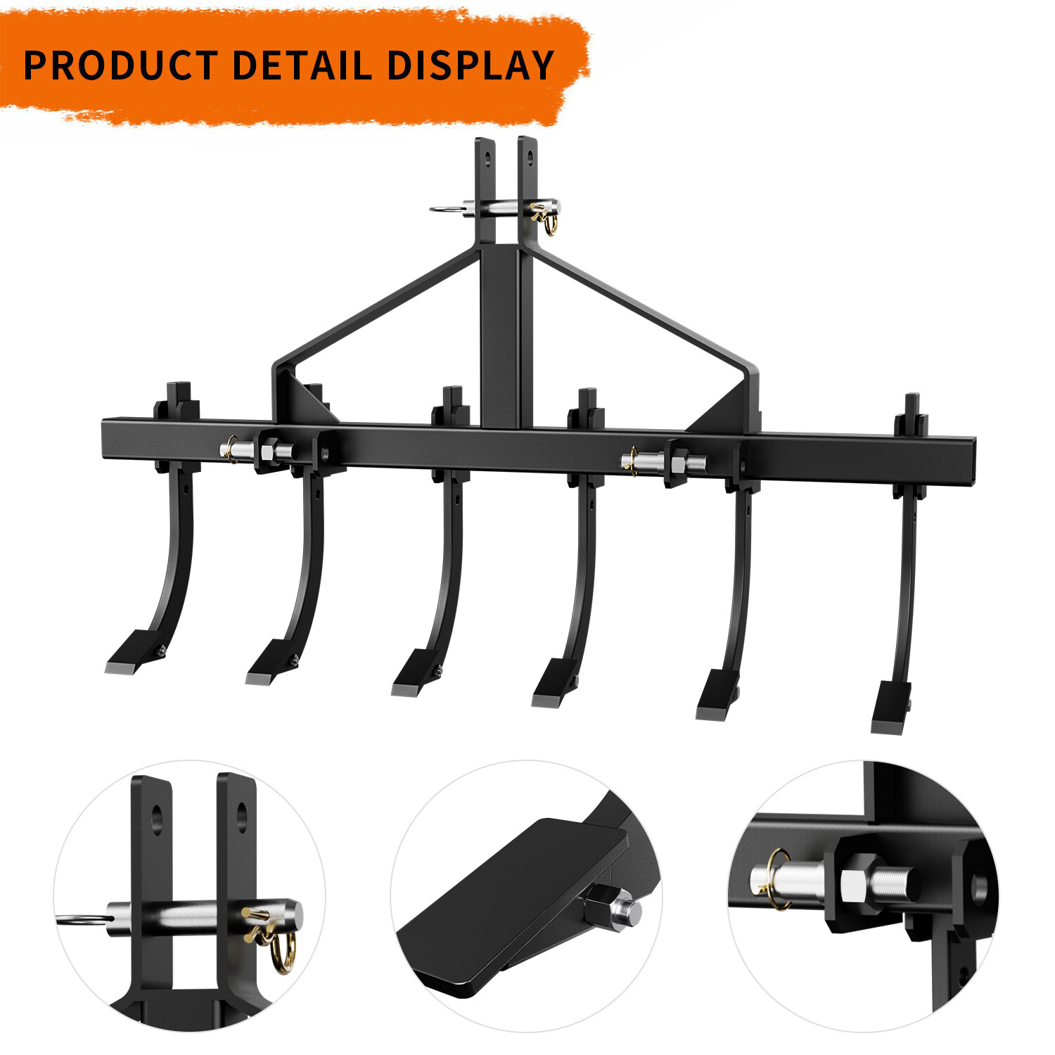Chisel Plow Scarifier Detachable Cultivator and 6 Shank Design for CAT-0 & CAT-1
