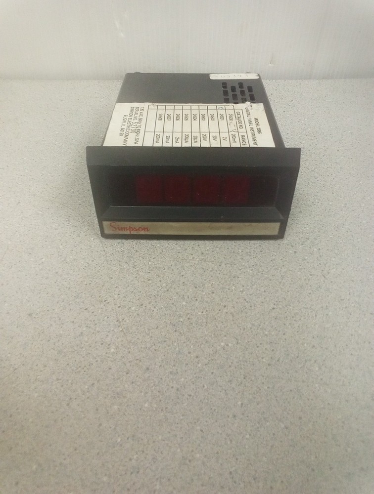 Simpson Electric Digital Panel Model 2865