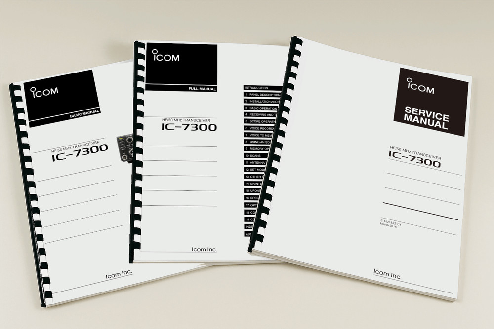 Icom IC-7300 Basic Manual & Service Manual  & Full Manual