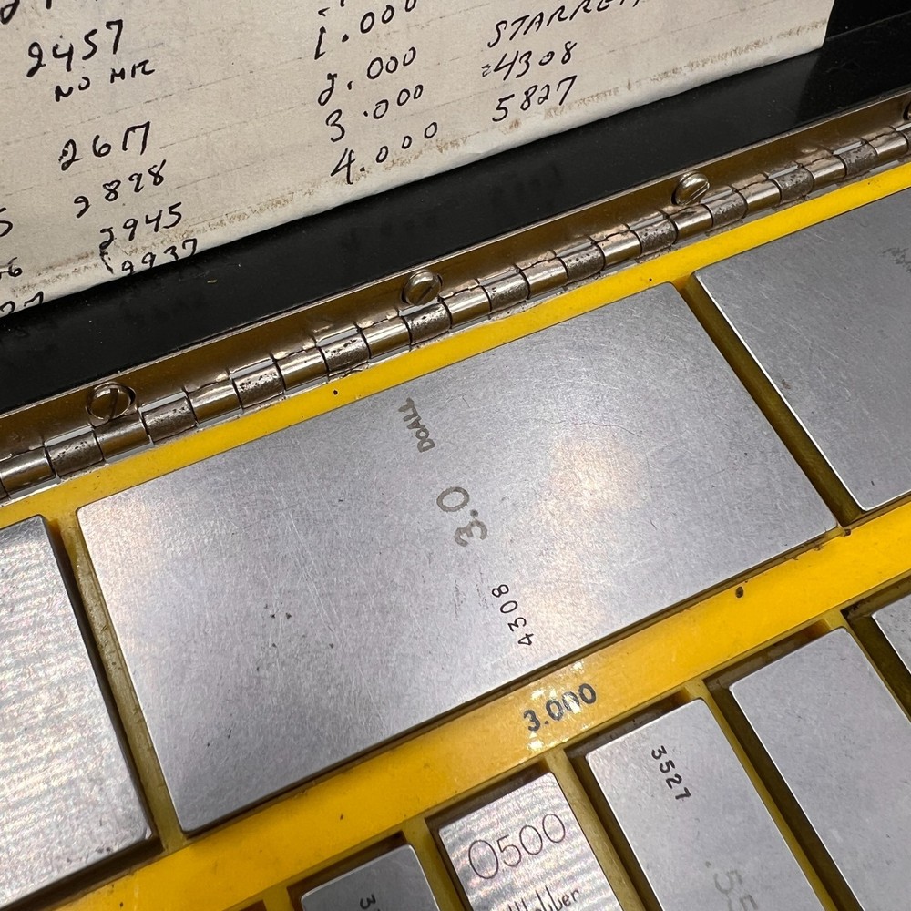 DOALL PRECISION GAGE BLOCKS PARTIAL SET RANGE SET METAL INCOMPLETE