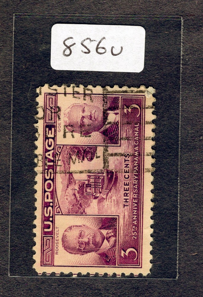1939 Stamp #856 Panama Canal Used