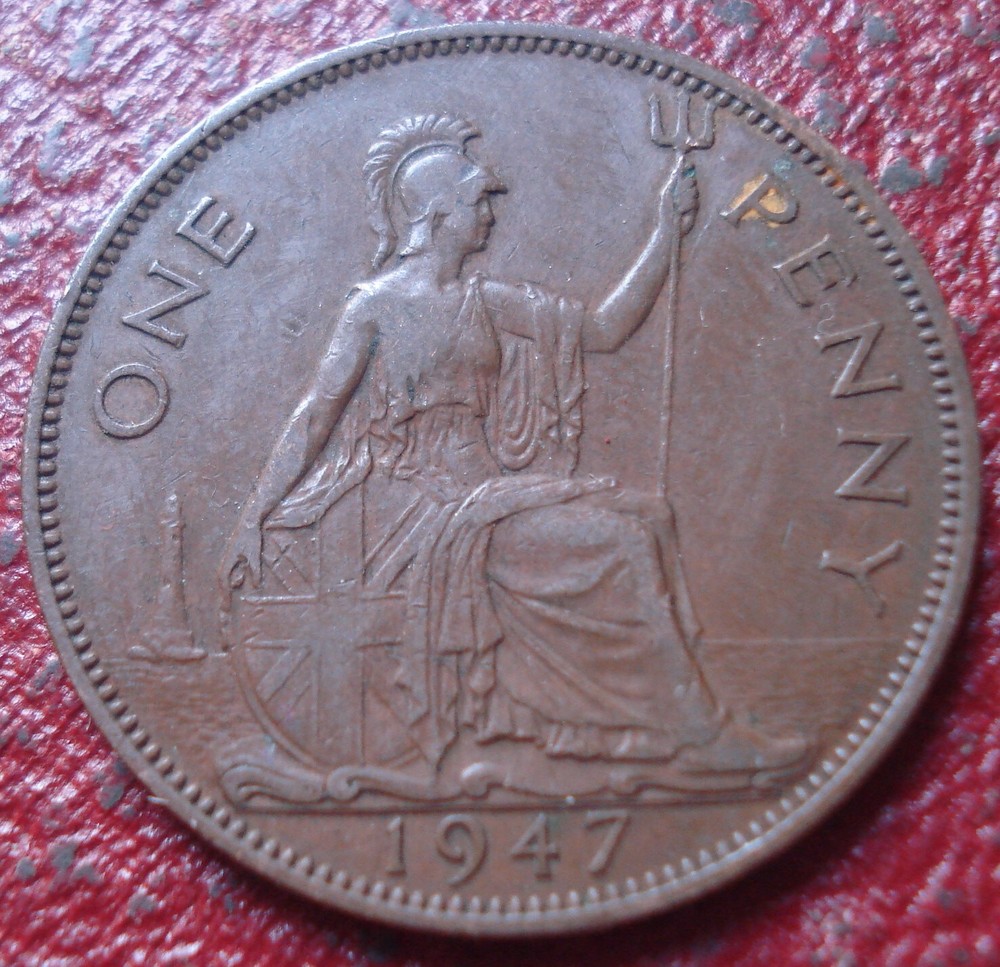 1947 BRITISH PENNY IN VF CONDITION
