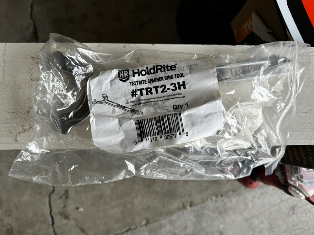 Holdrite Testrite 2 - 3 Inch Wrench Spanner Ring Tool TRT2-3 PVC Compatible