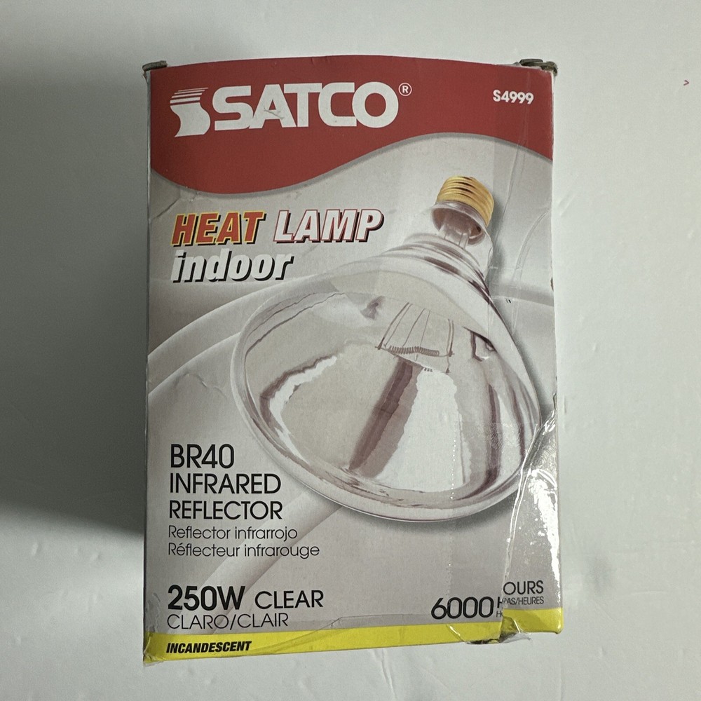 Heat Lamp Bulb with Threaded Brass Base - 250W