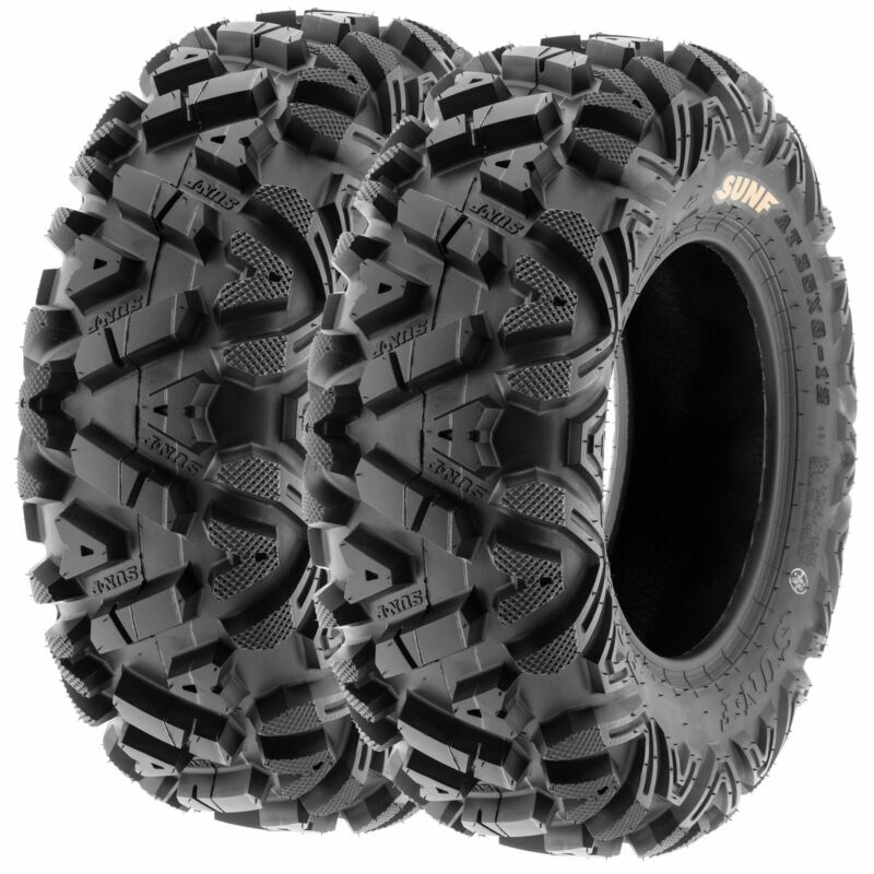 SunF ATV UTV TIRES FULL SET 4 - 25x8-12 25x8x12 Front 25x10-12 25x10x12 Rear 6PR