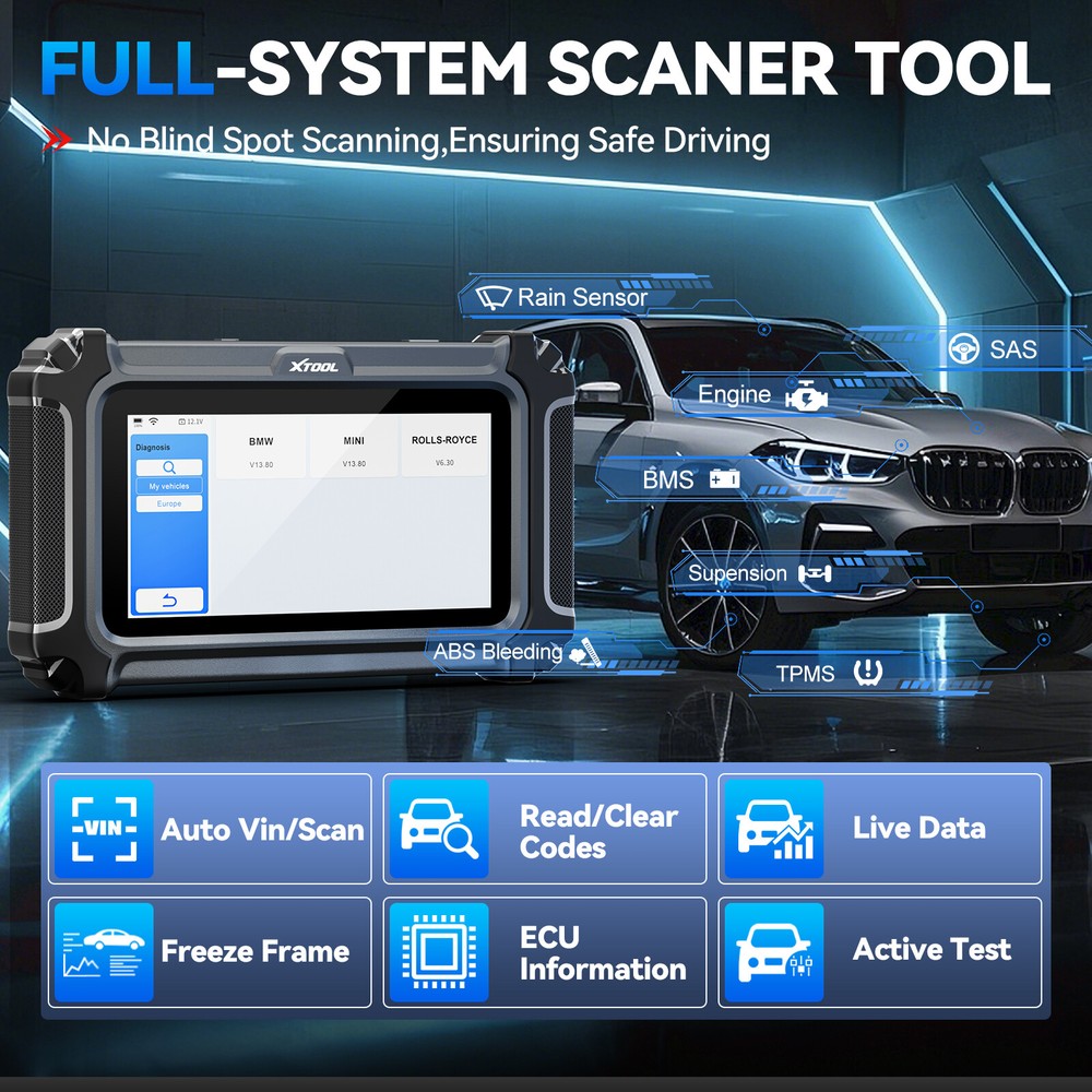 XTOOL IP500 For BMW/MINI/RR OBD2 Scanner Diagnostic Tool ECU Coding Full System
