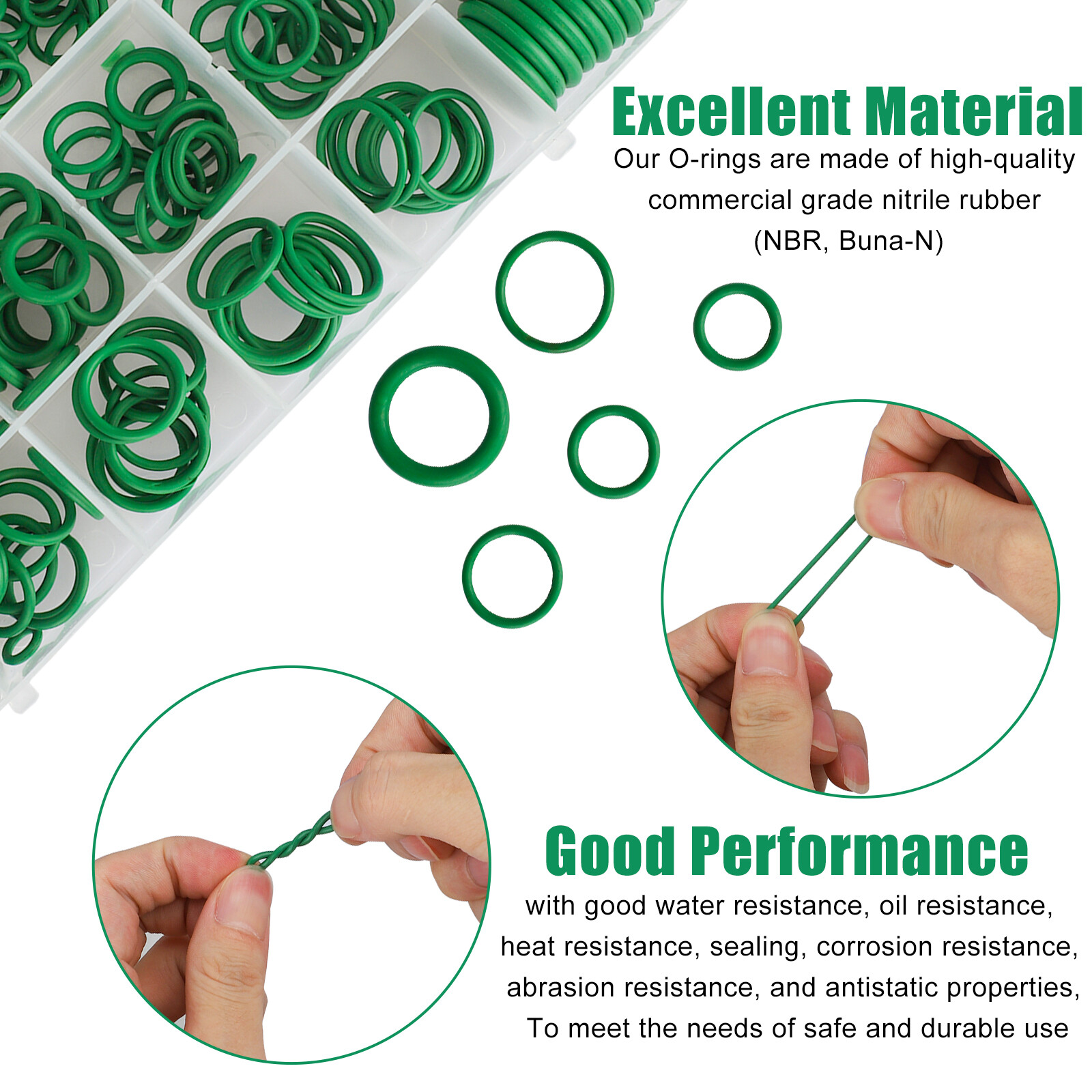 270Pcs/Set Metric Rubber O-Ring Washer Assortment Kit Gasket Automotive Seal BOX