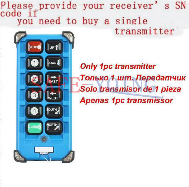 F21-E2B-8 Remote Controller Wireless Switches For Hoist Crane Lift AC 36V 220V