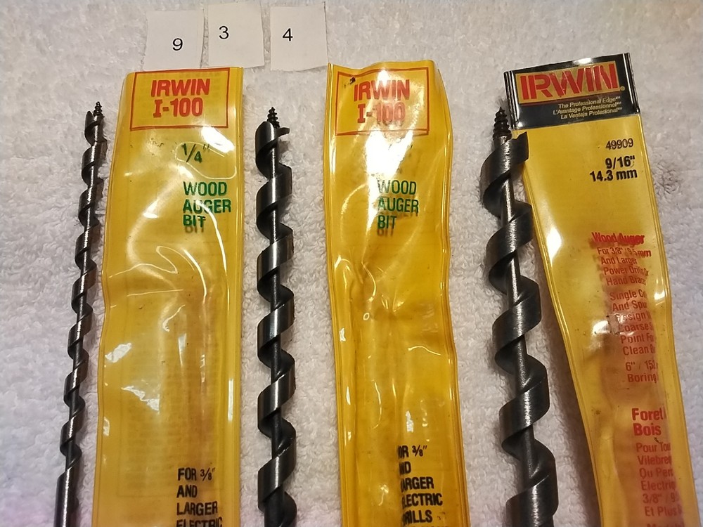 IRWIN 3PC WOOD AUGER DRILL BIT SET USA 🇺🇸
