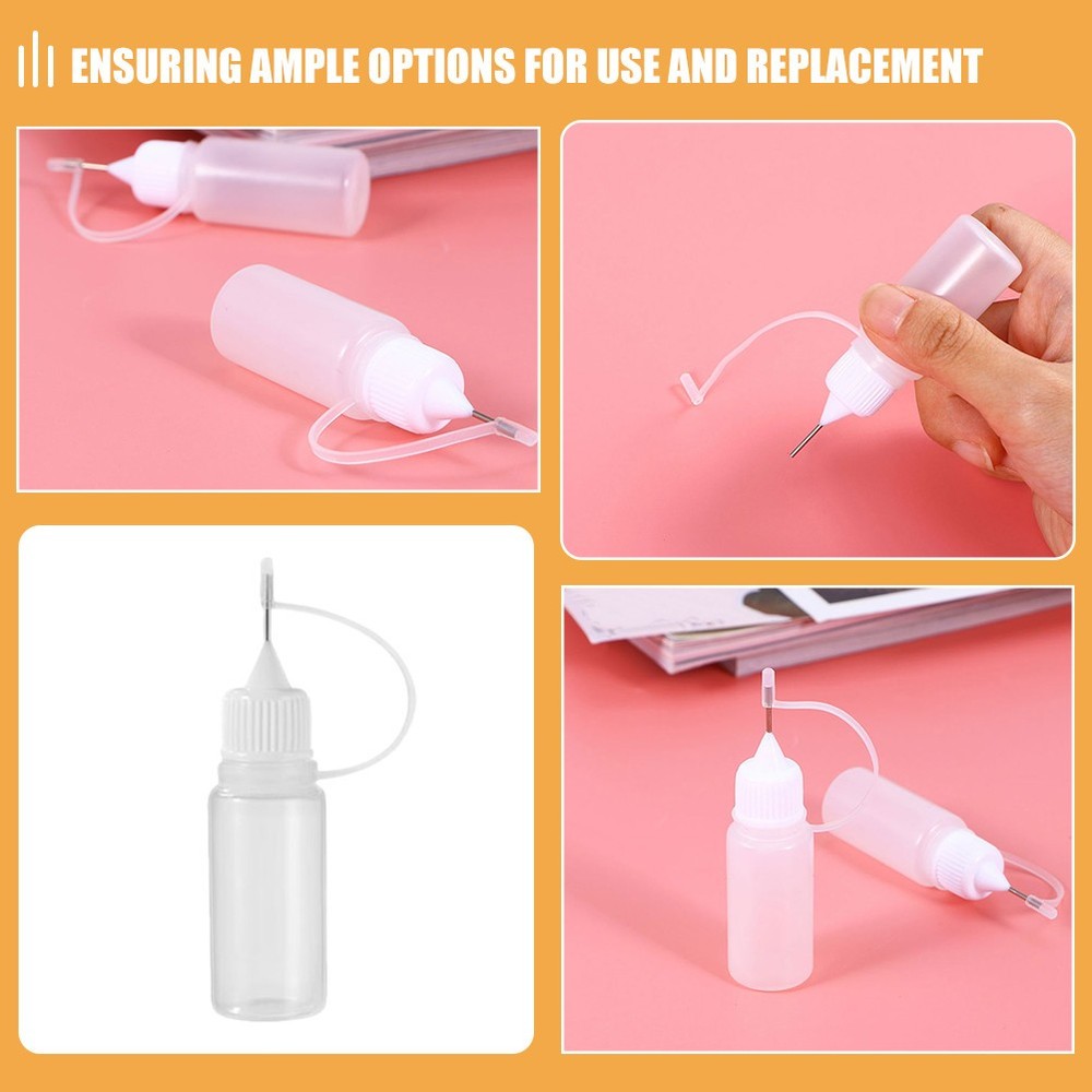 20Pcs Needle Tip Squeeze Bottles for Glue and Paint Dispensing