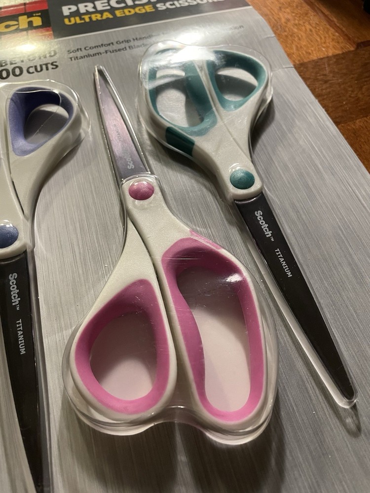 Scotch Precision Ultra Edge 8-Inch Scissors, 3 pack