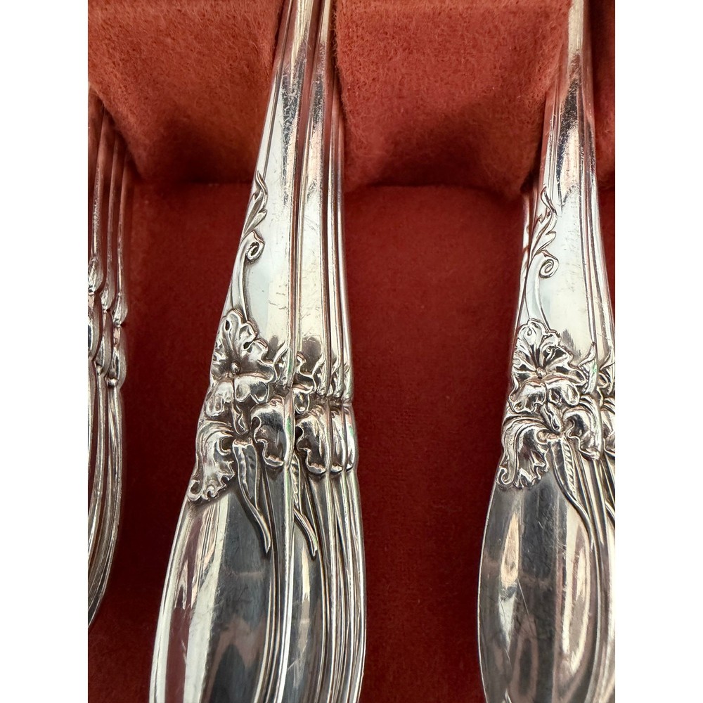 Community Oneida White Orchid Silverplate Flateware Cmplete service for 8 plus