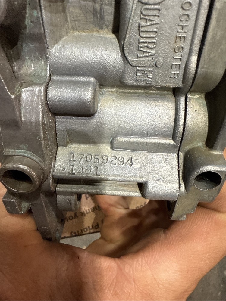 Rochester quadrajet carburetor empty shell 17059294-1491