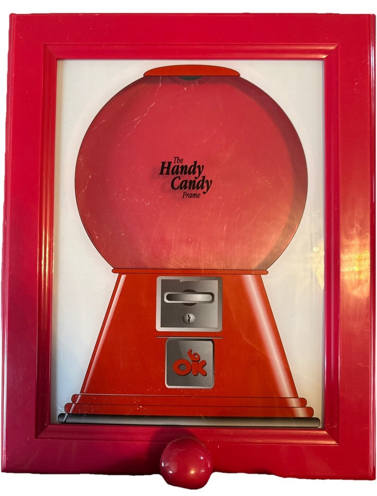 Vintage Red Handy Candy Frame Gumball Machine