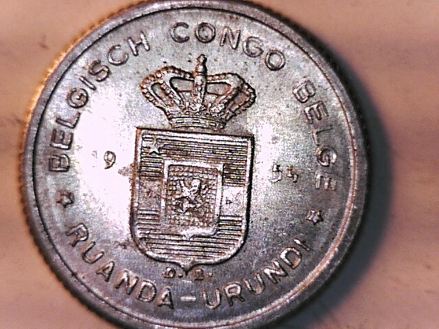 BELGIAN CONGO 1954 Fifty centimes Uncirculated.
