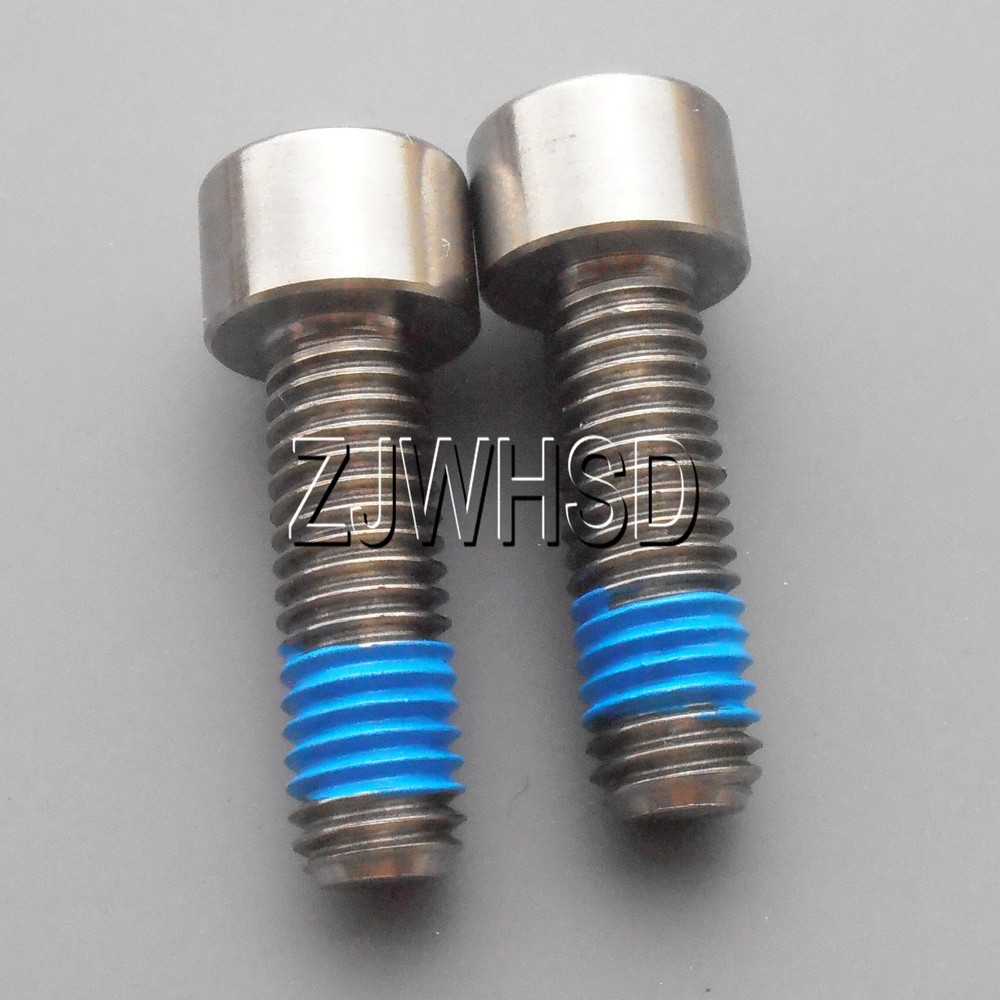 2pcs M8 x 25 mm Ti Titanium Screw Bolt Allen Hex Socket Cap Head + Thread Locker