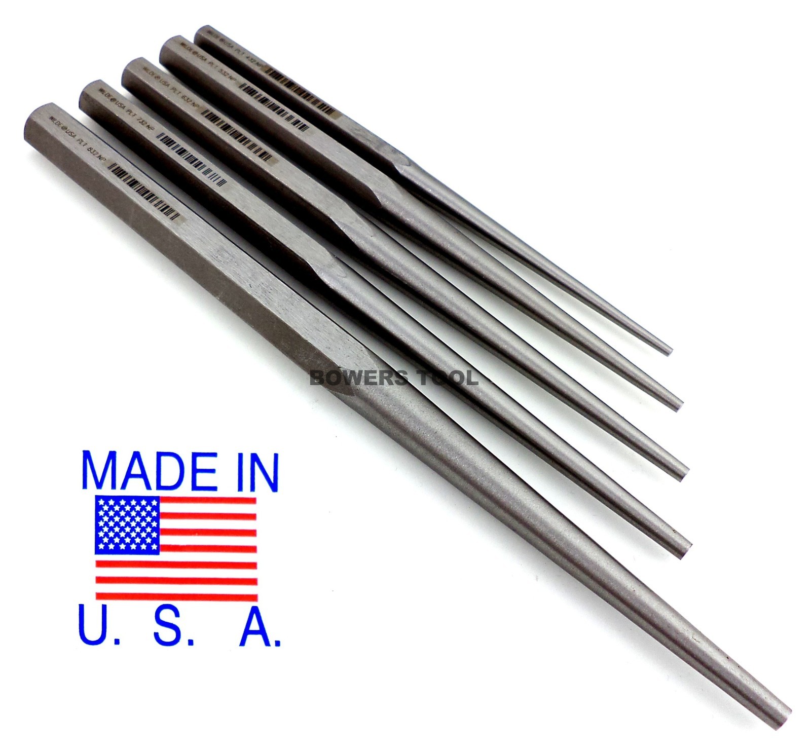 Wilde Tool 5pc Extra Long Taper Line up Drift Punch Set Professional MADE IN USA