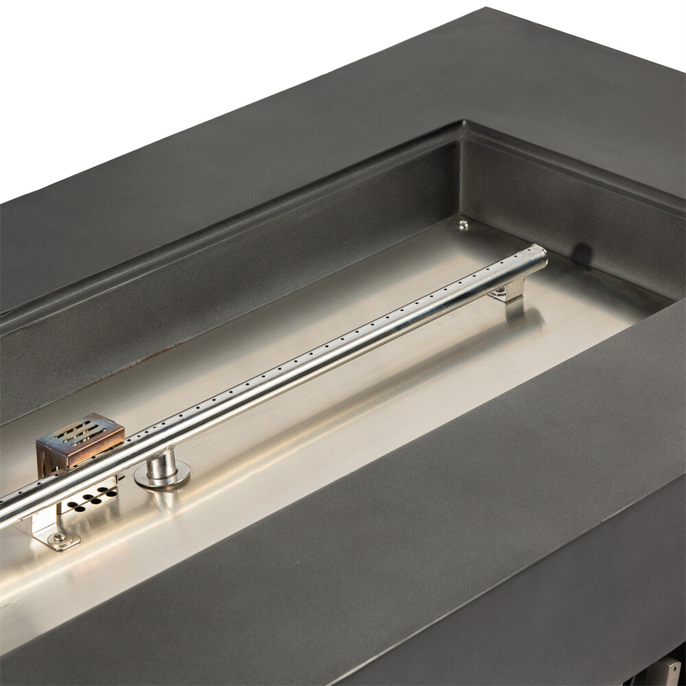 60 inch Outdoor Rectangle Propane Fire Pit Table 60000 BTU Concrete Fire Table