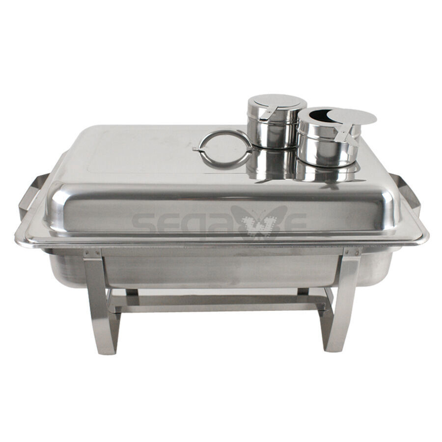 Stainless Steel Rectangular Chafing Dish Full Size Buffet Catering Lot 2~8 Quart