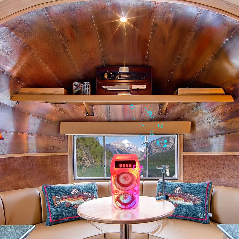 2500W PORTABLE BLUETOOTH RECHARGEABLE SPEAKER WITH TRANSLUCENT MOTION LIGHTS TWS