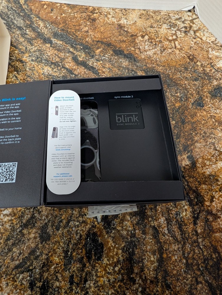 New Amazon Blink Video Doorbell + Sync Module 2 Camera