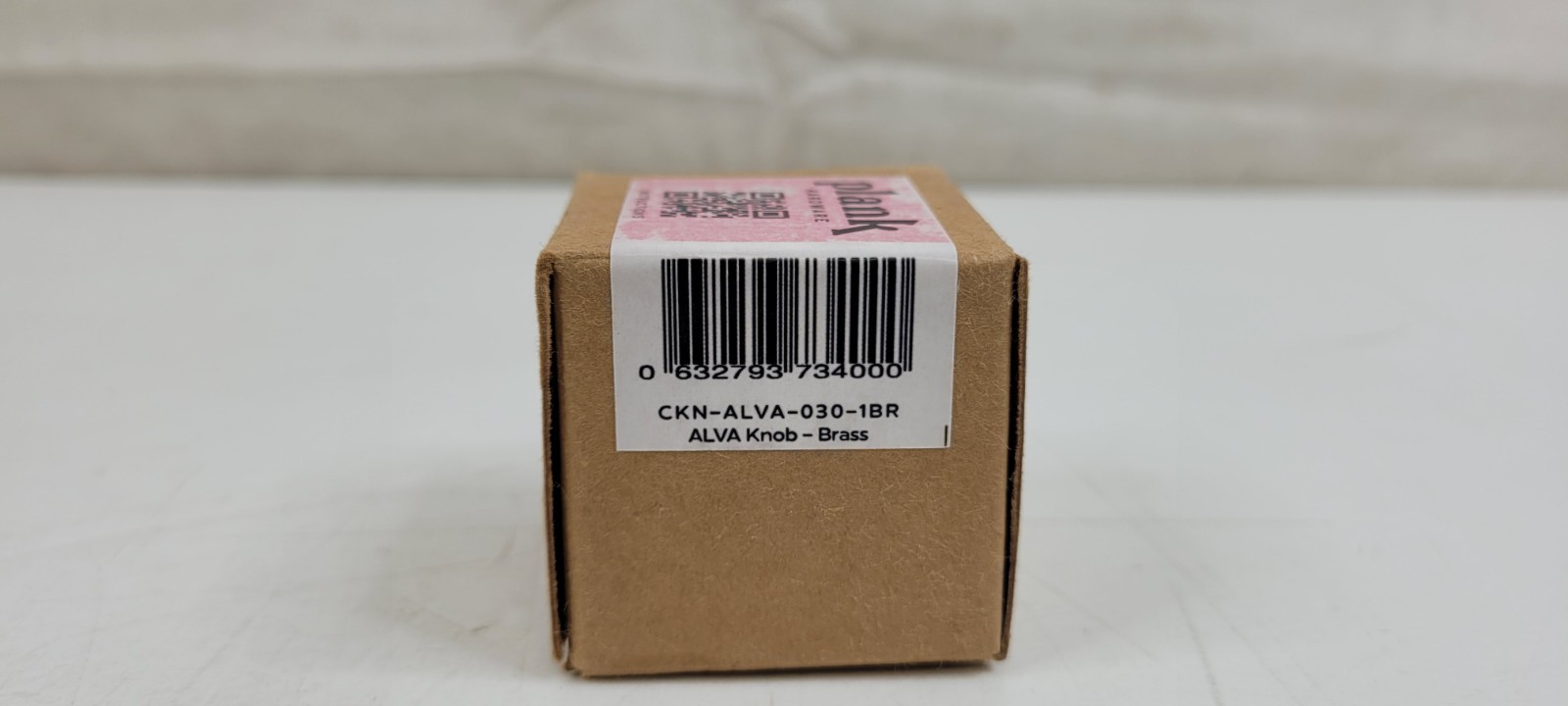 (QTY. 5) PLANK HARDWARE ALVA TUBULAR KNOB CABINET HARDWARE BRASS