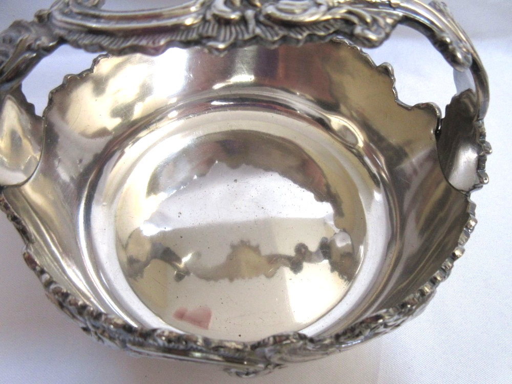 Antique Derby Silver Co Quadruple Plate Brides Basket Frame 1147