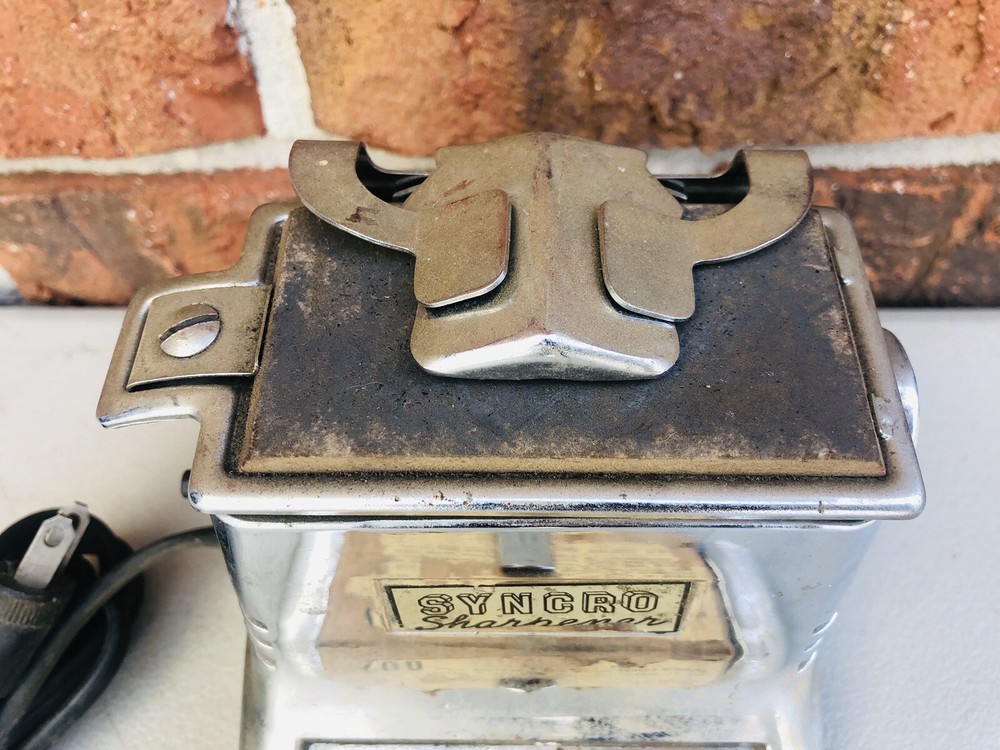 Rare Syncro Electric Hone Barber Razor Sharpener 1950s Sharpening