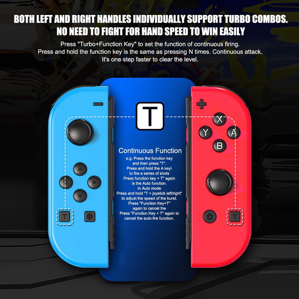 For Nintendo Switch Joy-con-Controller Left w/ Right Wireless Gamepad 1-Pair US