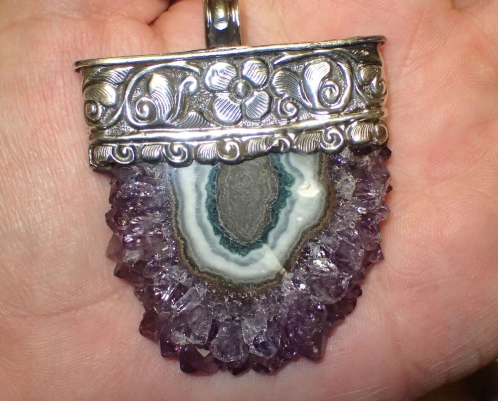 Purple Amethyst Crystal Pendant