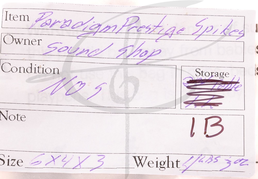Paradigm Prestige Speaker Spike each 95F 85F 75F