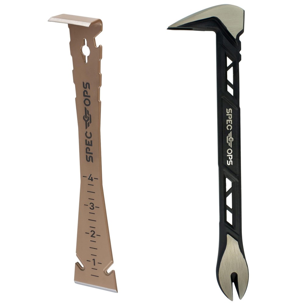 Spec Ops Tools 2-Piece Pry Bar Set, 10" Multi Pack, Flat Dark Earth/Black