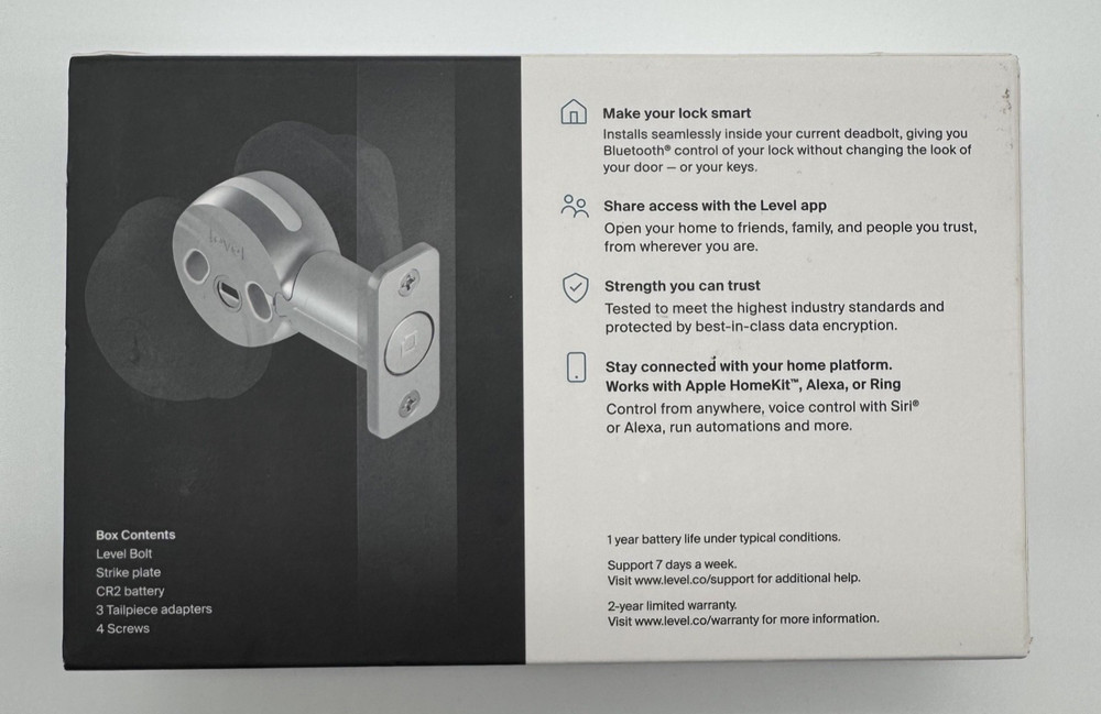 Level Bolt Smart Deadbolt - Make Your Lock Smart & Keep Your Existing lock.