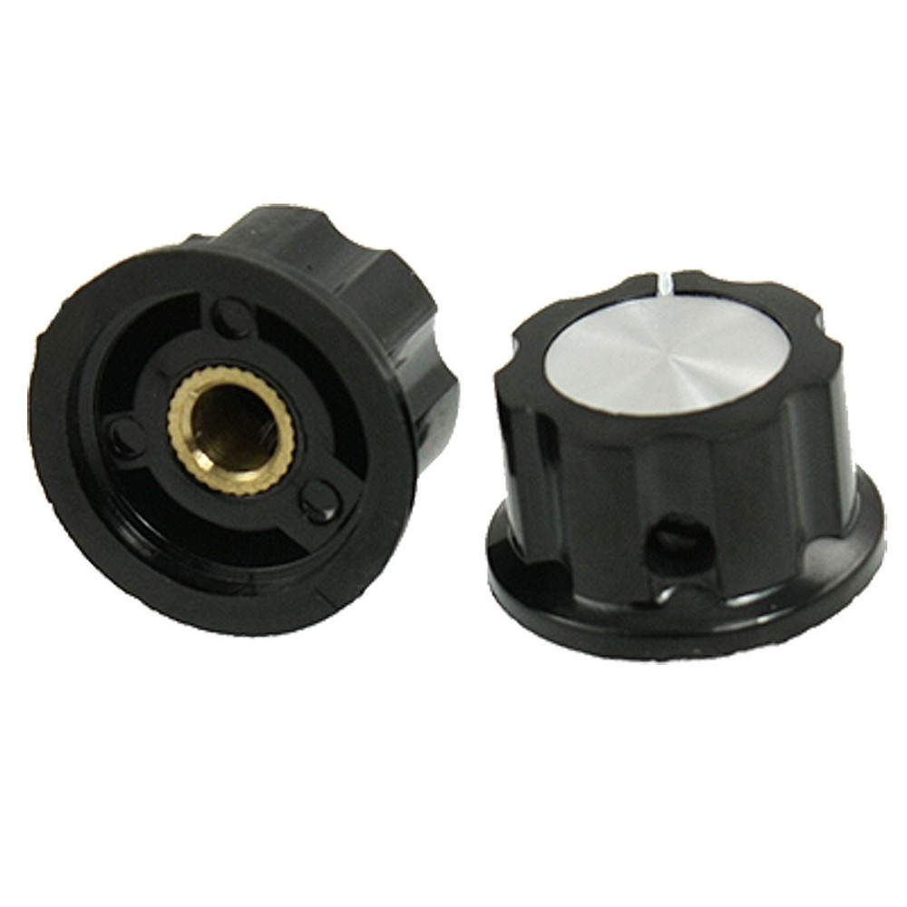 Replacement Volume Control 6mm Split Shaft Potentiometer Knob 2 Pcs
