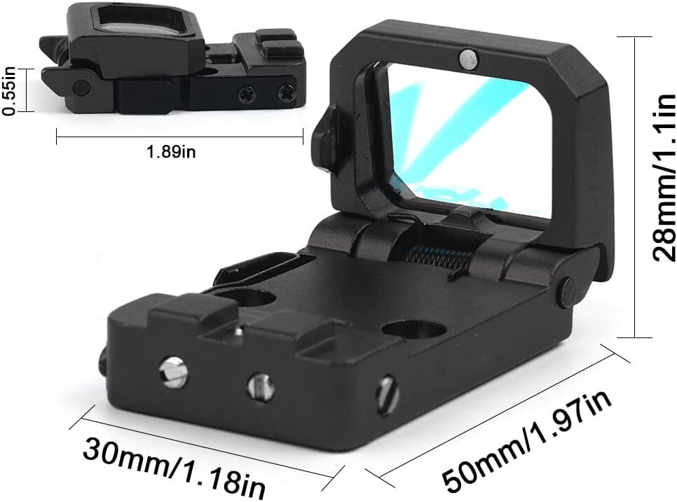 Tactical Flip Up Dot Sight Holographic Reflex Scope Foldable Red Dot Sight RMR