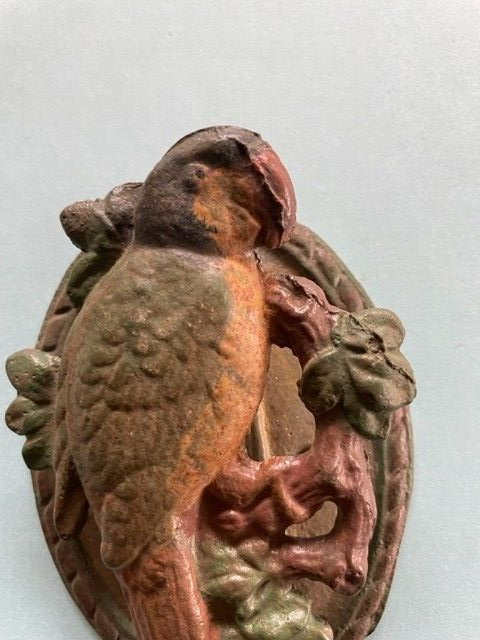 Vintage Cast Iron Parrot Door Knocker