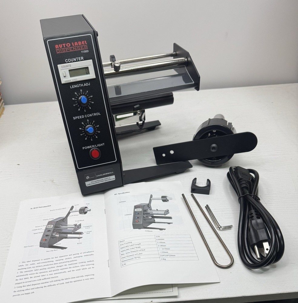 Automatic Auto Label Dispenser Separating Machine Auto Counting 0-999999 1150D