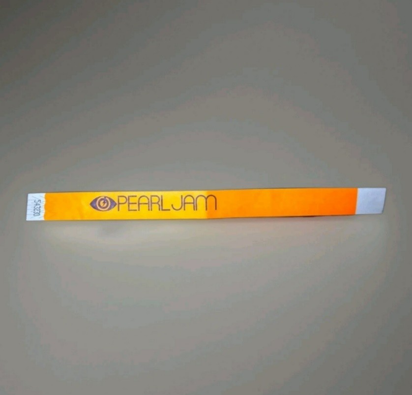 Pearl Jam Wristbands Lightning Bolt Tour 2013 Unused Official Orange Vedder