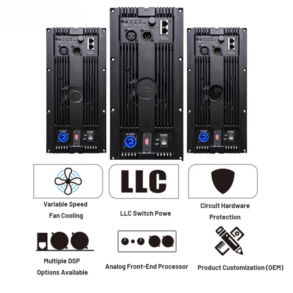 650w Amplifier Module Class D for Active Speaker 1 in 2 Out High Quality