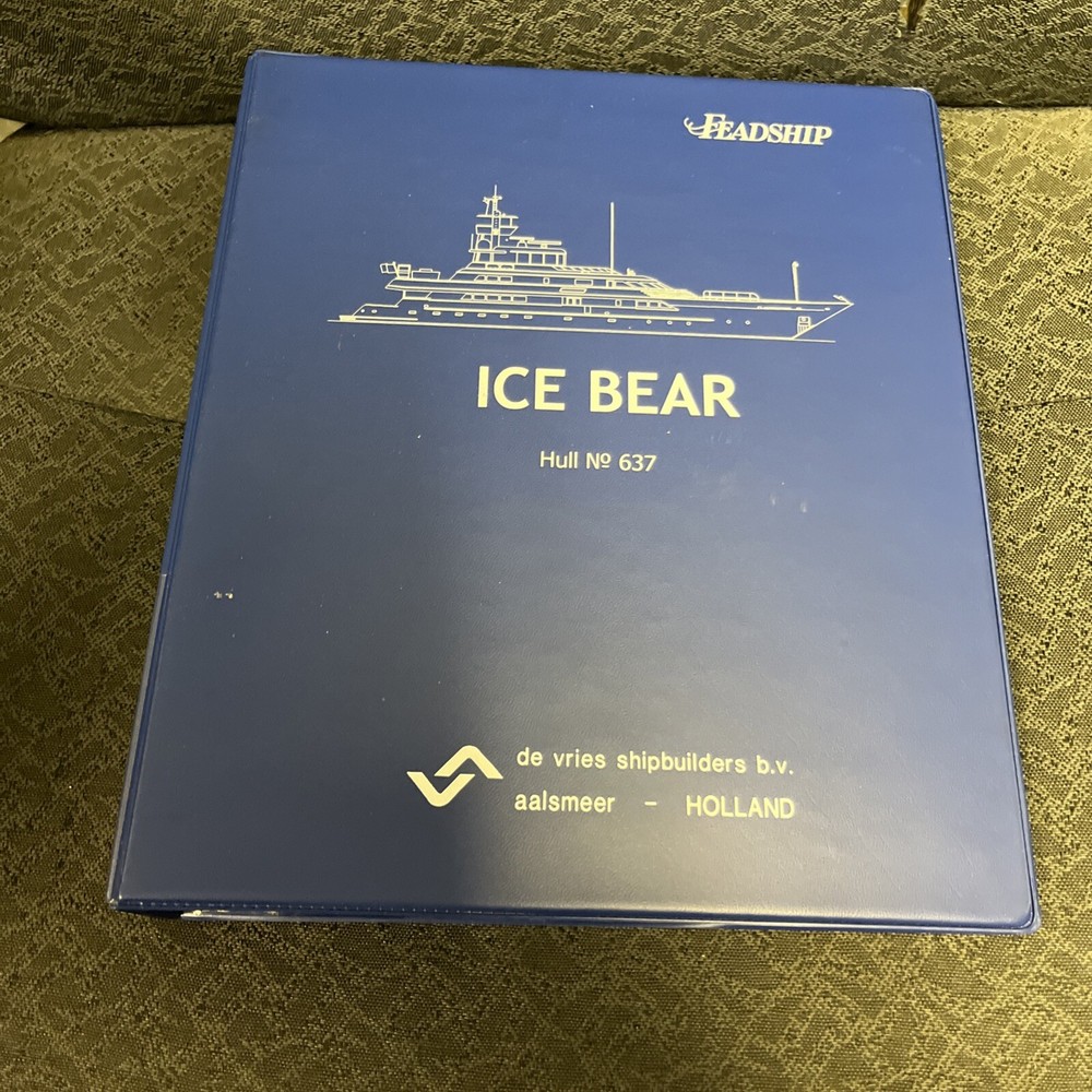 Feadship Holland blue three ring binder Rare