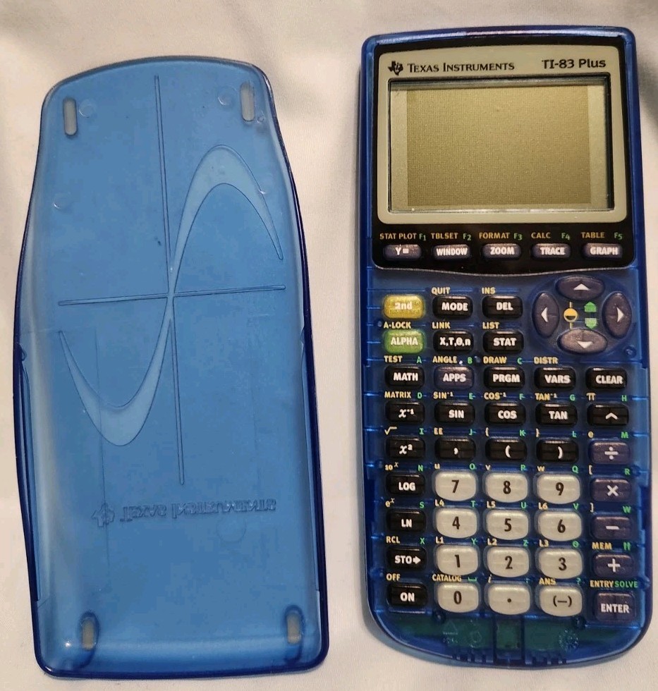 Texas Instruments TI-83 Plus Silver Edition Graphing Blue CalculatorTested Works