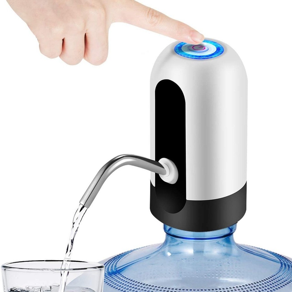 1pcWhite/Black Water Bottle Pump USB Charging Auto Switch Drinking Dispenser Cha