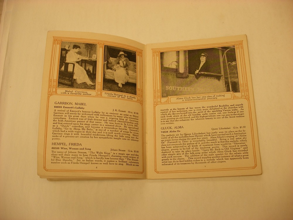 Original Victor Phonograph Record Catalog - Dated September, 1917