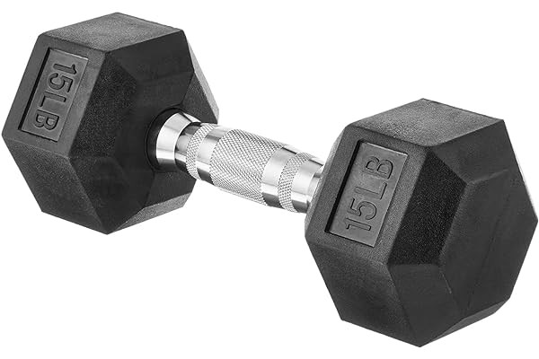 Amazon Basics Rubber Hex Dumbbell Hand Weight