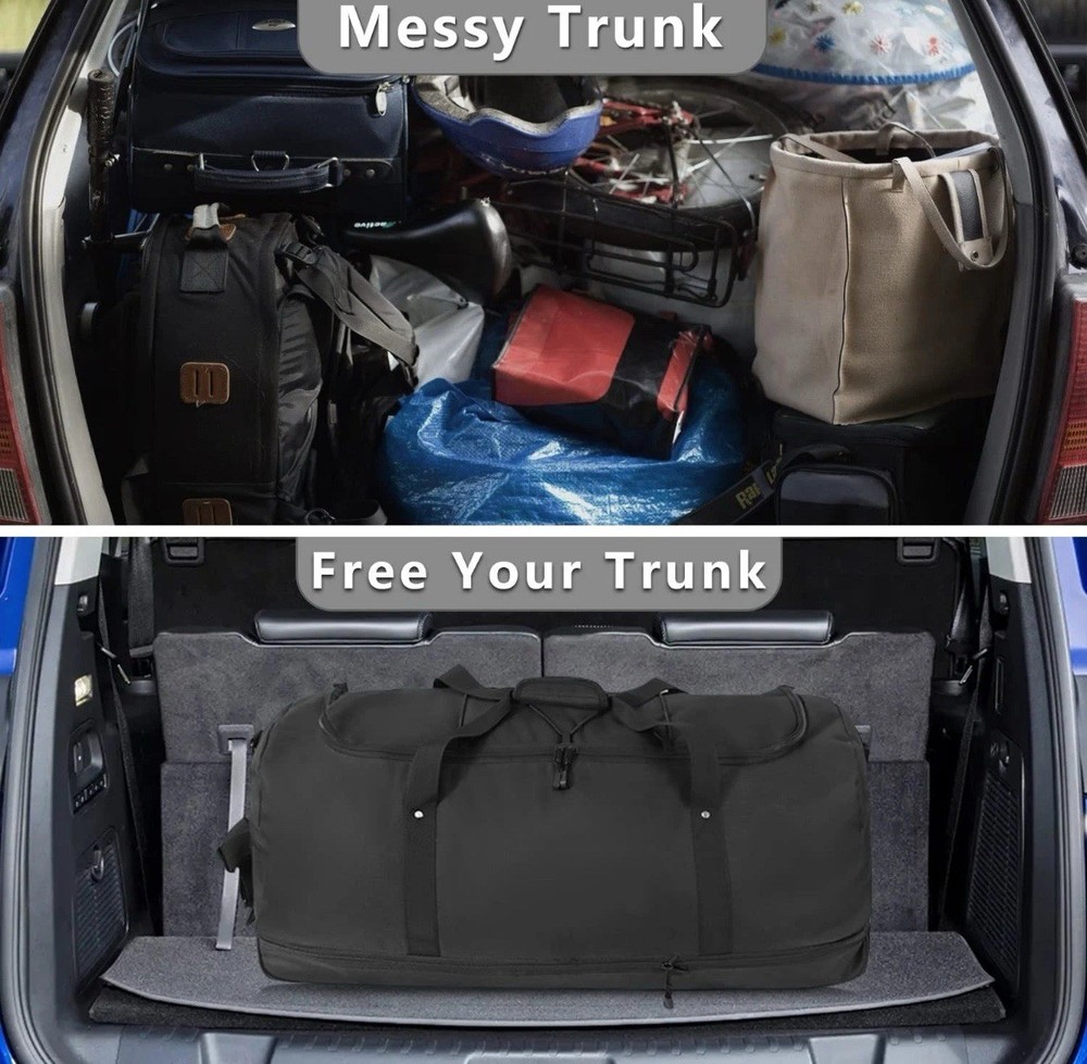 Expandable Duffel Bag W/2 Wheels, Foldable, Large Convertible Compartment NEW