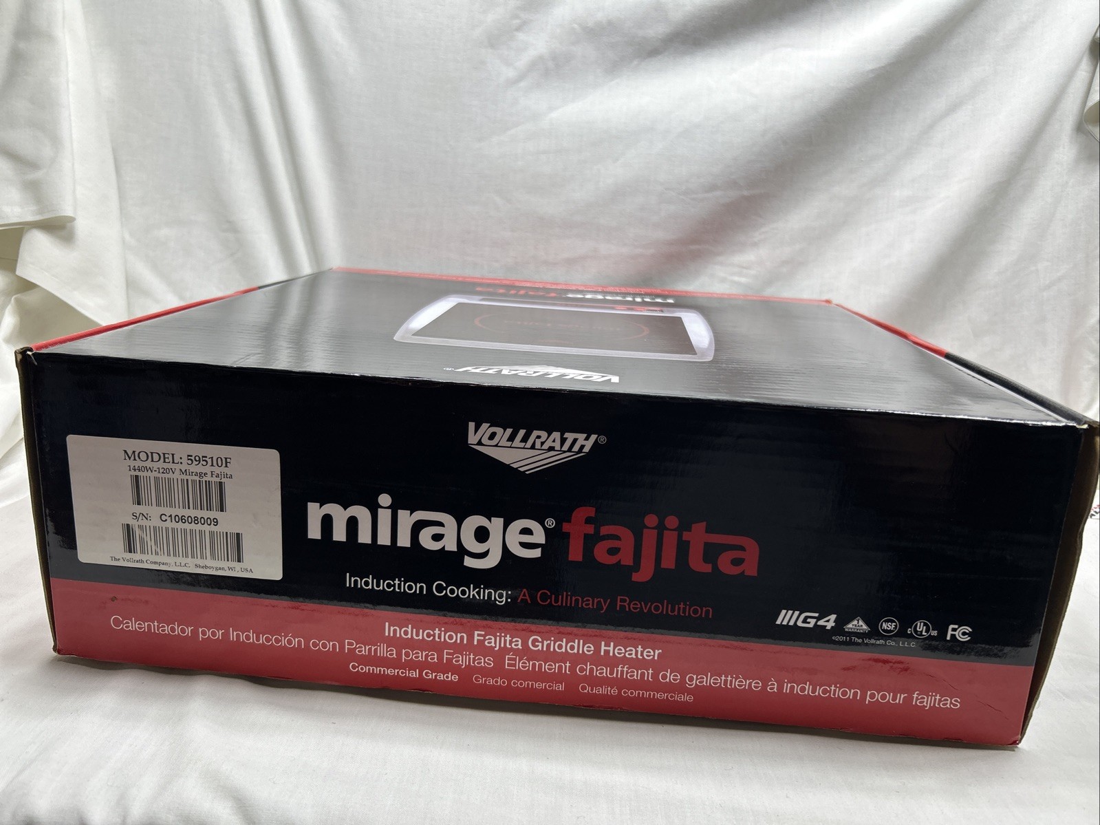 Vollrath Mirage Fajita 59510F Commercial Grade Induction Griddle Heater 1440W