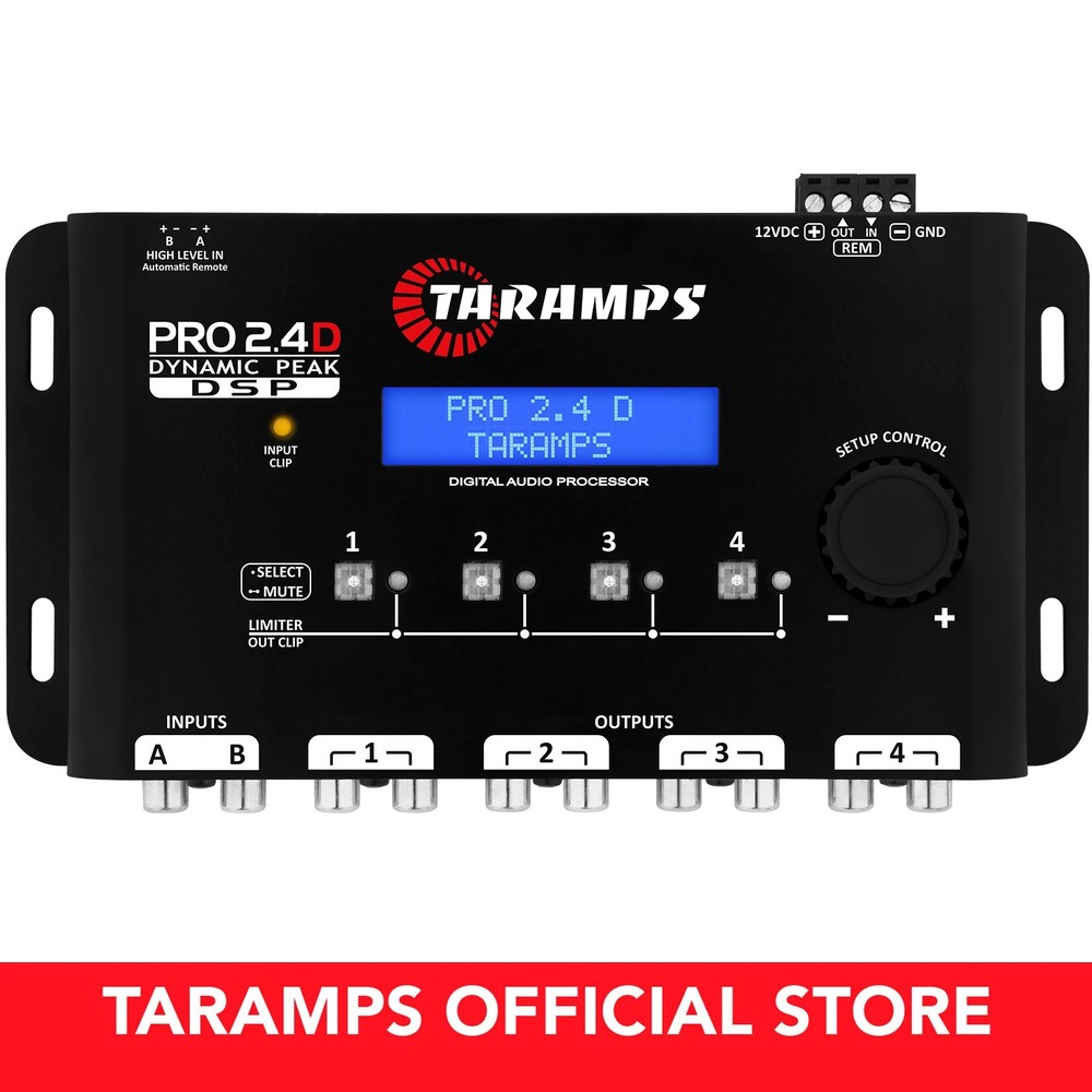 Taramps Pro 2.4D Dynamic Peak DSP Crossover Full Digital Signal Processor